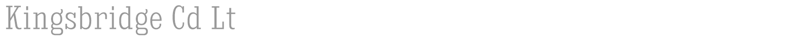 Kingsbridge font preview